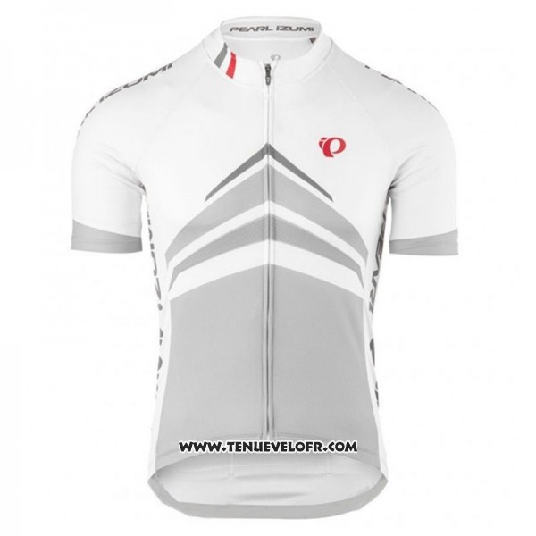 2018 Maillot Ciclismo Pearl Izumi Blanc Gris Manches Courtes et Cuissard